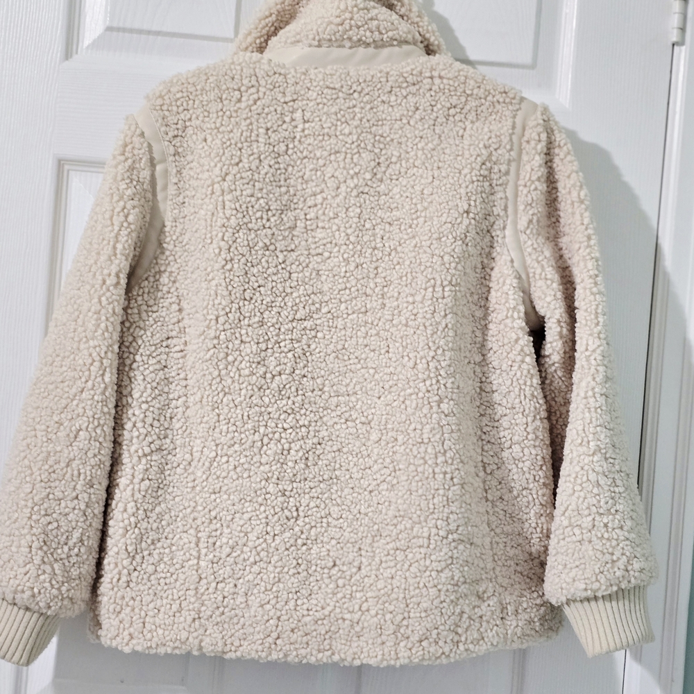 Banana Republic Women's Petite Sherpa Bomber Jacket Size M - Picture 3 of 14